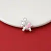 Colar pingente de unicórnio fofo em prata pura 999 pulseira de corda trançada DIY acessório do ano do cavalo do zodíaco