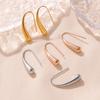 Pendientes colgantes pequeños y exquisitos de Marka French para mujer, de acero de titanio chapado en oro de 18 quilates, con gancho, joyería para mujer.