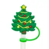 Tampa de palito de Natal personalizada transfronteiriça, capa de palito removível de silicone macio de desenho animado, plugue à prova de poeira, tampa de palito de silicone