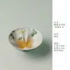 Rinyu Gui Songwu Púrpura Flor de Peonía Pintada a Mano Taza Qiankun de Alto Valor Taza de Sombrero de Bambú Mariposa Taza de Té Individual Exquisita para Dama