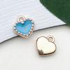 Colgante de amor con lazo de copo de nieve y botella de aceite con forma de gota azul del lago, accesorios hechos a mano, pulseras y collares.