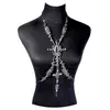 Collar de Joyería de Venta Caliente Transfronterizo Clásico Europeo y Americano Moda Diamante Largo Multicapa Cadena Corporal Cadena de Cintura en stock