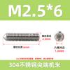 Tornillo de fijación con punta de acero inoxidable 304 DIN914, sección cónica, sin cabeza, con hexágono interior, M2-M12