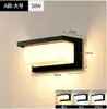 Luz de Pared Led para Exteriores Impermeable Minimalista Moderna Luz para Pared Exterior Jardín Doble PC Alto Brillo Resistente a la Humedad