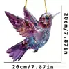 Adornos Colgantes de Pájaros de Acrílico de Colores para Decoración de Jardín Exterior y Sala de Estar, Adornos Pequeños para Escena de Fiesta Navideña