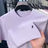 Camiseta de Algodón Puro para Hombre de Verano, Manga Corta, Color Sólido Simple, Cuello Redondo, Estilo Japonés Juvenil, Casual, Holgada, Corte Amplio, Camiseta Deportiva de Algodón