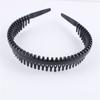 Moda Cabelo Prensado Masculino Esportes Headband Simples Onda Traseira Cabeça Preto Denteado Onda Feminino Acessórios Para Cabelo Facial