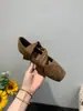 Zapatos de ballet Mary Jane retro de lunares cuadrados de punta cuadrada con correa poco profunda, de moda, estilo coreano, para aumentar la altura, suaves, para mujer, para combinar con faldas