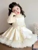 Vestido de Princesa Ballet Estilo Nuevo de Verano para Niñas 26, Vestido de Estilo Antiguo, Vestido Tutú Abullonado Estilo Francés, Vestido de Cumpleaños para Niños