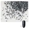 100 Adornos Metálicos para Uñas de Minerales Dorados y Plateados Remaches Metálicos de Semicírculo Accesorios para Uñas Base Plana Hemisferios Sólidos Bolas de Acero