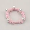 Cuerda para el pelo transfronteriza clavo Perla Estilo Coreano Anillo delgado de intestino grueso cuerda para el pelo banda elástica color color té con leche tela anillo de pelo de intestino pequeño accesorios para el pelo