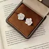 Novos Brincos Populares de Flor de Camélia para Mulheres, Design Floral de Alto Padrão, Brincos Vintage de Luxo Super Fada