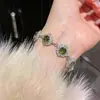 Pulseira Geométrico de Zircônia Dopamina Retrô Estilo Francês, Pulseira de Luxo Leve de Alta Qualidade, Joia de Temperamento Nicho Estilo Palaciano para Mulheres