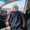 Sudadera unisex con franja lateral, estilo retro deportivo, hombros caídos, versátil para el día a día, color liso, jersey de manga larga, 2026