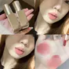 CACE tubo pequeño dorado labial mate barro suave niebla sedosa baja saturación color café con leche versátil blanco natural brillo de labios para estudiante