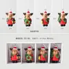 Decorações de Natal Transfronteiriças Mini Resina Velho Homem Sala de Neve Papai Noel Árvore de Natal Pequeno Pingente (Embalado)
