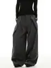 Pantalones casuales de rayas verticales para hombre y mujer, diseño moderno con pliegues y caída, pantalones de pierna ancha rectos elegantes y holgados
