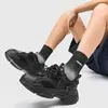 Zapatos Deportivos para Padres que Aumentan la Altura Interior para Parejas, de Corte Bajo para Primavera y Otoño, Suela Gruesa, Suela Suave, Deportivos Casuales de Moda, Malla Transpirable, Zapatos con Cordones