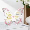 Transfronterizo Nuevo Producto Creativo Acrílico Transparente Mariposa Inglés Día de la Madre Día de San Valentín Decoración de Escritorio Adornos África