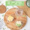 Bolo de lua de meados do outono, gema de ovo crocante, céu e terra, capa verde, suporte de bola transparente, redondo com tampa, suporte de dim sum Qingming 63g50