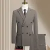 Conjunto de Terno Masculino 2026 Primavera e Outono Jovem Dupla Face Business Casamento Terno Masculino High-End Traje de Noivo