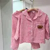 2025 Outono Novo Estilo Coreano Roupas Infantis Meninas Urso Bordado Calças de Manga Comprida Conjunto de Roupas para Casa Pijama Xadrez para Bebê