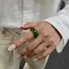 Pulseira Curva de Resina Europeia e Americana Transfronteiriça Estilo Ins Não Desbota, Anel Brilhante de Acrílico Inspirado em Design