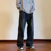 Jeans de trabajo para hombre, pantalones rectos holgados de pierna ancha con vibra de la alta calle americana, marca de moda, pantalones casuales retro geniales