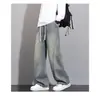 Calça Jeans Masculina Estilo Americano, Nova Calça Casual Reta Solta de Primavera e Outono, Calça Longa Wide Leg Retro Tendência para Homens
