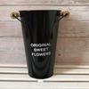 Balde de Flores Recipiente de Flores Lata Balde de Flores Vaso de Ferro Vintage Floricultura Balde de Flores Ferro Flor Seca Vaso de Flores Balde de Flores Despertar