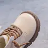 Botas Martin Infantis 2026 Outono/Inverno Novo Estilo Botas Individuais para Meninas Pequenas, Botas de Princesa com Cadarço para Meninas, Botas de Cano Médio para Bebês Meninas