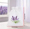 Bolsas de Lino Personalizadas con Cordón y Estampado de Lavanda, Bolsas de Almacenamiento, Bolsitas Vacías, Bolsas Pequeñas de Tela para Regalo