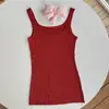 Camisola de Ganchillo con Cuello Redondo de Lana para Mujer, Estilo Delgado de Primavera y Verano, Capa Base de Alta Elasticidad, Corte Ajustado, Top sin Mangas para Ropa de Abrigo