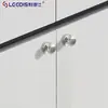 Venta Directa de Fábrica Manija para Puerta de Armario Estilo Francés de Aleación de Zinc Plata Cepillada Mate Manija Sólida de un Solo Agujero para Cajones y Gabinetes