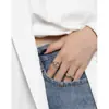 JL010 Anillo Abierto de Plata de Ley S925 con Diseño Irregular Convexo Estilo Coreano Estilo Ins Nicho Microincrustado con Circonita para Mujer