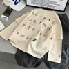 Ropa infantil coreana, camiseta de manga larga para niño, diseño de estilo callejero de otoño, top de imitación de dos piezas, camiseta infantil