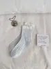 Calcetines de encaje de doble capa estilo JK para mujer, calcetines de algodón transpirables sin costuras para otoño e invierno, calcetines holgados básicos versátiles
