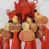 Venta al por mayor del fabricante Natural Tallado a Mano Torcido a Mano Calabaza Pequeña Colgante Nudo Chino Decoración para el Hogar Artesanía Calabaza