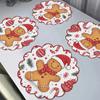 Jogo Americano Redondo Irregular Popular Transfronteiriço Cachecol Rosa de Natal Boneco de Neve Pequeno Temu Venda Quente Novo Linho Número