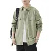 Camisa de Trabajo para Hombre, Versátil de Otoño 2026 Nueva Camisa de Manga Larga, Top de Algodón 100% para Hombre, Chaqueta Casual al por Mayor
