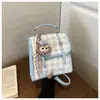 Mochila de Cuadros de Alta Gama Transfronteriza para Mujer 2026 Nueva Moda Versátil Mochila Escolar Estudiante Universitario Viajero Mochila de Viaje