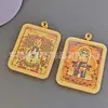 Colgante de Caja Gawa Thangka Esférico Unilateral 4*5 Impermeable Pequeño Thangka Colgante de Caja Gawa Acero de Titanio Chapado en Oro