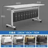 Mesa de Conferencias, Mesa Larga Plegable Móvil, Mesa de Oficina Multifuncional con Ruedas, Combinación de Mesa y Sillas para Entrenamiento, Mesa de Entrenamiento