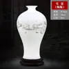Vaso de Cerâmica Jingdezhen Decoração de Casa Enfeites Arranjo de Flores Flores Secas Estilo Chinês Sala de Estar Gabinete de TV Artesanato