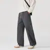 Calça casual moderna estilo americano para homens, outono de 2026, nova coleção de outono, algodão puro de alta qualidade, solta, perna larga, estilo esportivo workwear