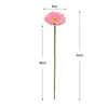 PU Camomila Flor Única Artificial Buquê Flores Artificiais Sala de Estar Mesa de Jantar Enfeite Hotel Casamento Arranjo Floral de Alta Qualidade Fotografia Floricultura