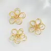 Colgantes de Flor Hueca Chapados en Oro Cobre Accesorios para Joyería DIY Accesorios para Pulseras de Cuentas Collares Materiales Venta al por Mayor