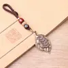 Colgante Puro de Latón con Forma de Hoja para Riqueza de la Noche a la Mañana, Regalo Cultural Creativo Vintage, Llavero de Coche, Accesorio Colgante Pequeño Creativo