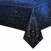 Mantel de Mesa Decoración Desechable Plástico PE Tema Noche Estrellada Amazon Transfronterizo Suministros para Fiesta