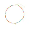 Colar Colorido de 26 Letras Estilo Boêmio Transfronteiriço da Amazon Design de Nicho Moderno e Personalizado Colar Ajustável